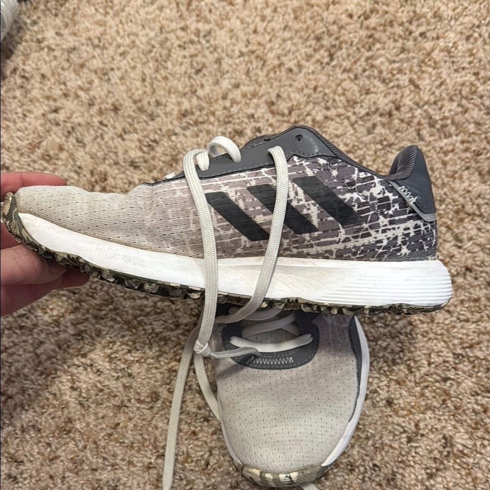 Adidas Gray and White golf Shoes
